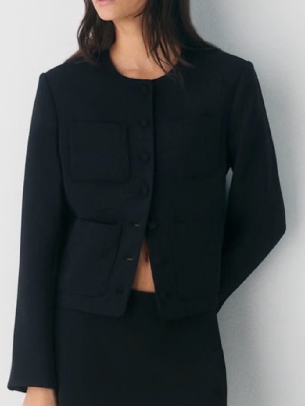 Wilfred Aritzia Paradox Jacket - Crepette Button-up jacket Classic Fit |Black ~4